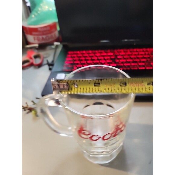 Vintage Coors Beer Mug 5" Heavy Glass Stein Red Logo Barware Collectible - Picture 10 of 11